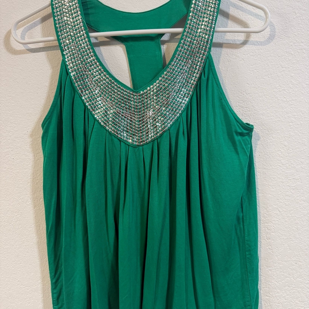 Green Embellished Women's T